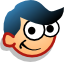 Smiling man - gartoon {PNG}